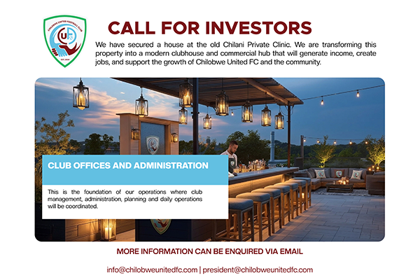 CHILOBWE UNITED FC CALL FOR INVESTORS